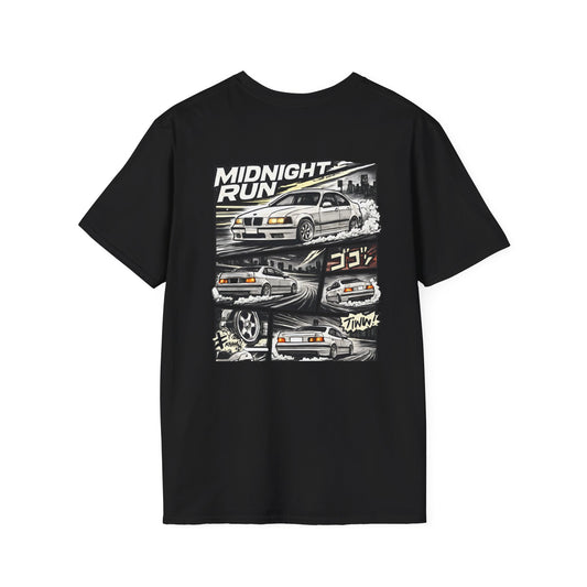 Midnight Run Racing Tee — Drift Car Graphic T-Shirt