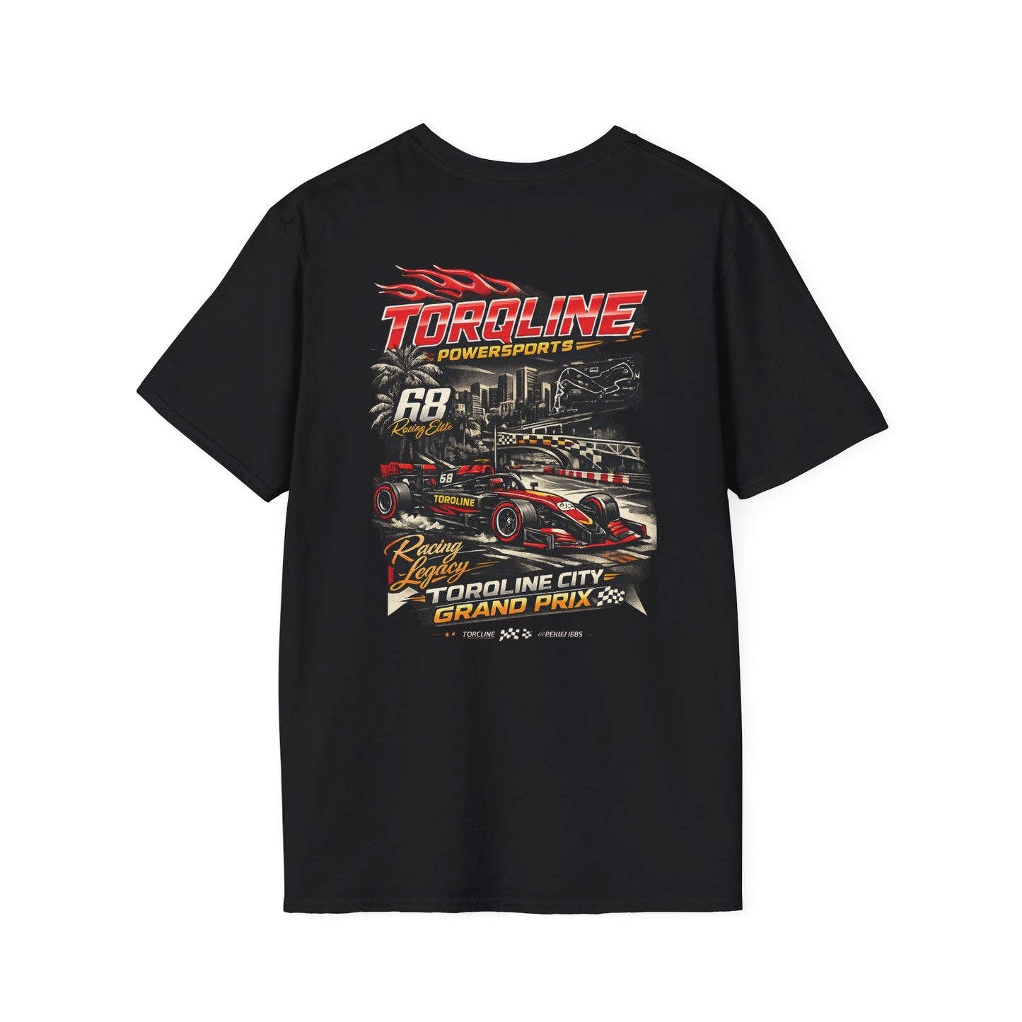 Torqline Powersports Racing T‑Shirt — Torqline City Grand Prix Car Graphic