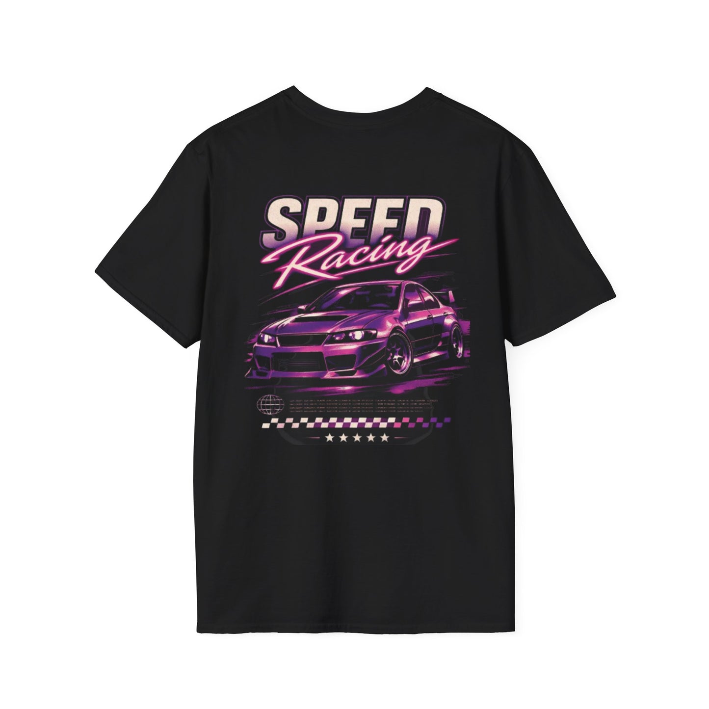 Speed Racing Car T-Shirt — Retro Neon Drift Graphic Tee